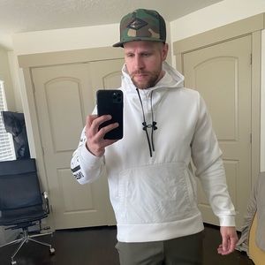 Under Armour warm up hoodie.